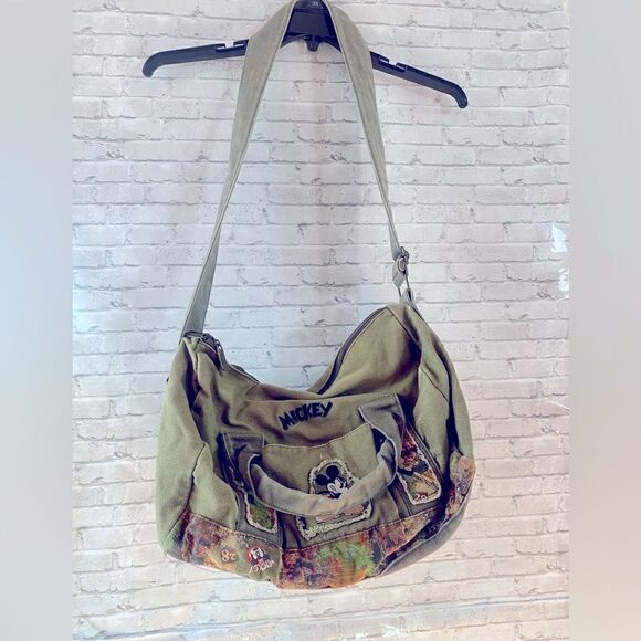 Disney Mickey Mouse Bag Canvas Adventure Bag Tote Purse - Picture 7 of 9